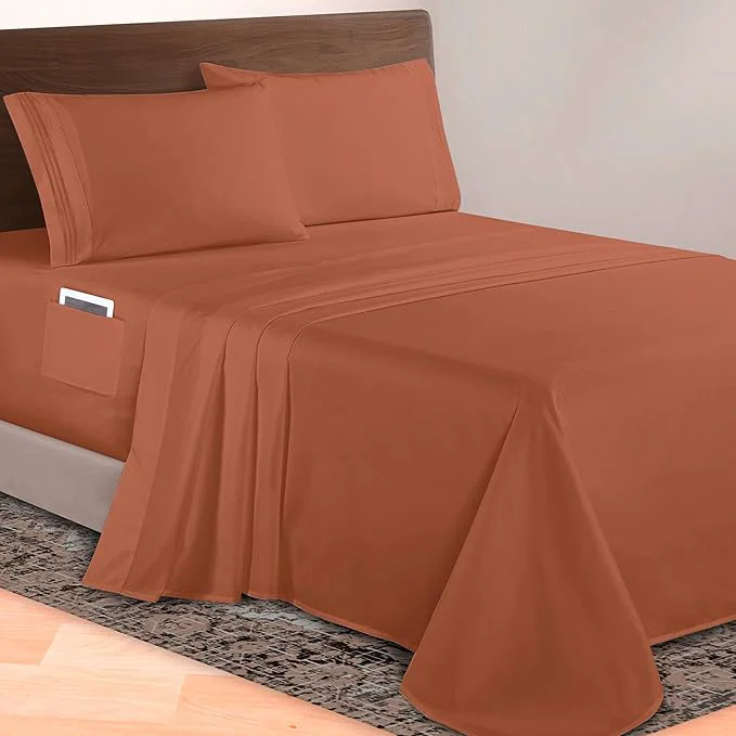 Reusable Elegant Comfort Luxurious 1500 Premium Hotel Quality Microfiber 4-Piece Sheet Powerful
