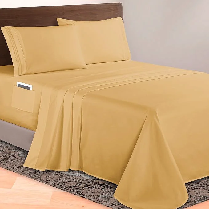 High-Quality Elegant Comfort Luxurious 1500 Premium Hotel Quality Microfiber 4-Piece Sheet Innovative