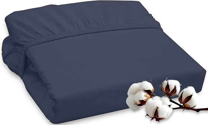 Superior ROYALE LINENS 300 Thread Count Long Staple Combed Cotton Fitted Sheet Queen High-Grade