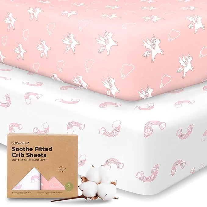 Fine Crafted KeaBabies 2-Pack Organic Crib Sheets