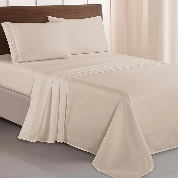 Sustainable Elegant Comfort Luxurious 1500 Premium Hotel Quality Microfiber Three Line Eco-Friendly