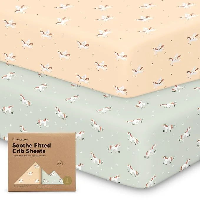 Stylish KeaBabies 2-Pack Organic Crib Sheets Premium Material