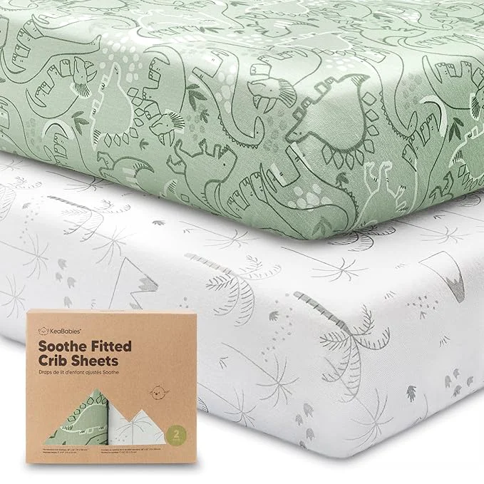 Minimalist KeaBabies 2-Pack Organic Crib Sheets Durable