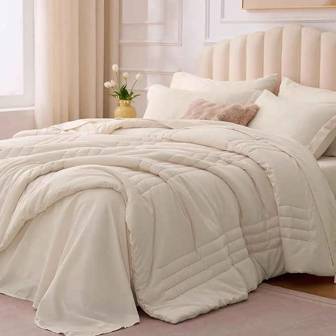 Green Queen Comforter Set Beige Efficient