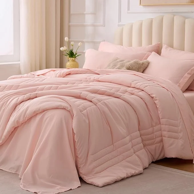 Classic King Comforter Set Pink Artisan