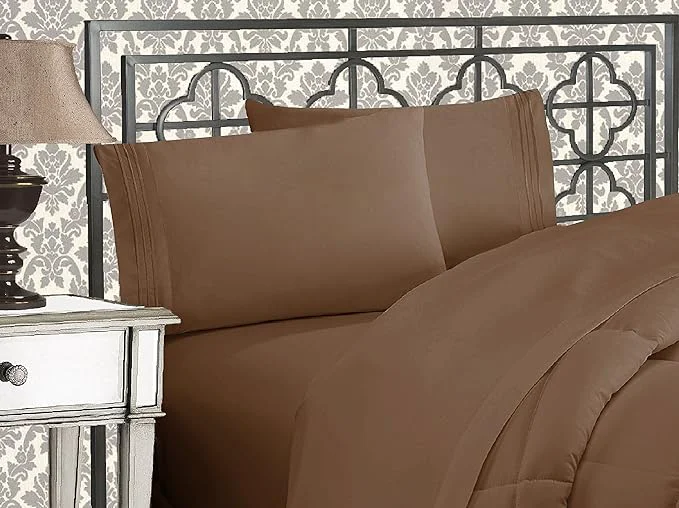 Sophisticated Elegant Comfort Luxurious 1500 Premium Hotel Quality Microfiber Three Line Minimalist