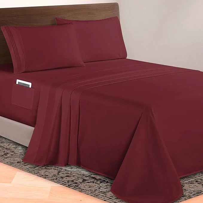 Dependable Elegant Comfort Luxurious 1500 Premium Hotel Quality Microfiber 4-Piece Sheet Innovative
