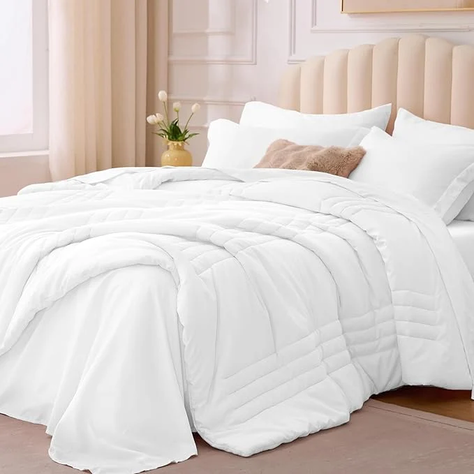 Outstanding Twin Comforter Set White Fine Crafted