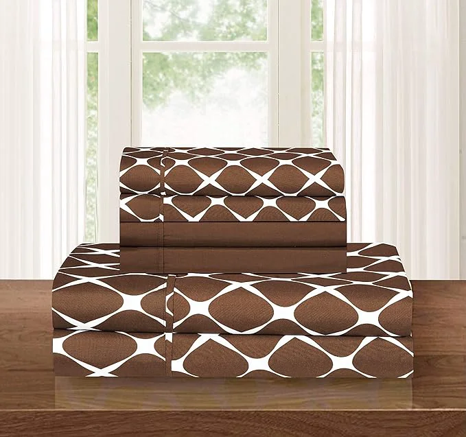 Refined Elegant Comfort Luxury Softest and Coziest 6-Piece Bed Sheet Set Wrinkle Professional