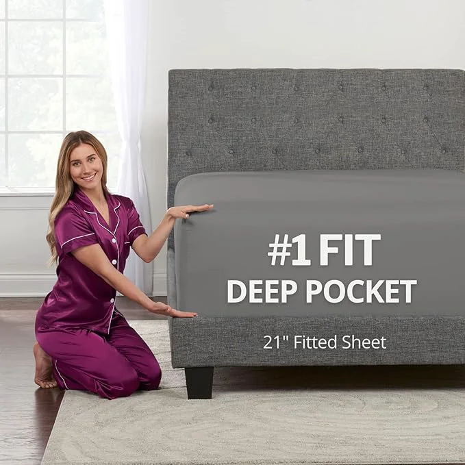 World-Class Deep Pocket Queen Fitted Sheet – 17 Green