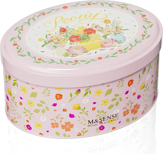 Traditional M SENSE Dual-Wick Peony Scented Candle 12oz 2 Wick Spring Soy Candles Elegant
