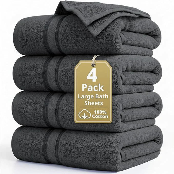 Comfortable LANE LINEN Cotton Bath Sheets Sophisticated