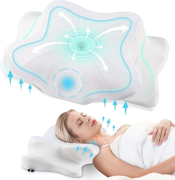 Relaxed DONAMA Cervical Pillow for Neck and Shoulder Pain Relief Cooling Contour Refined