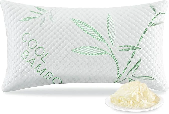 Exceptional Shredded Memory Foam Pillow Cooling Pillow King Size 1 Pack Adjustable Firm High-Performance