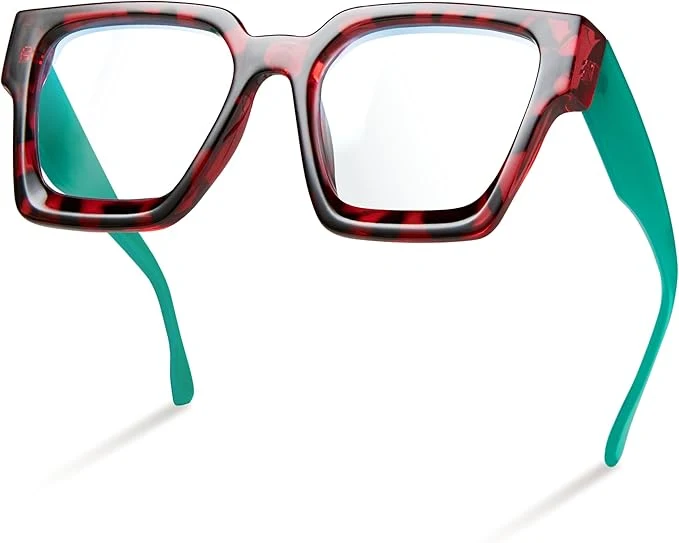 Green livho Oversized Eyewear Frame for Woman and Men Traditional