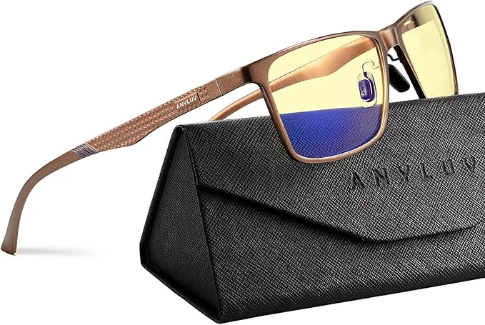 Secure ANYLUV Blue Light Glasses Men Relieve Eyestrain and Eye Protection Al-Mg Excellent