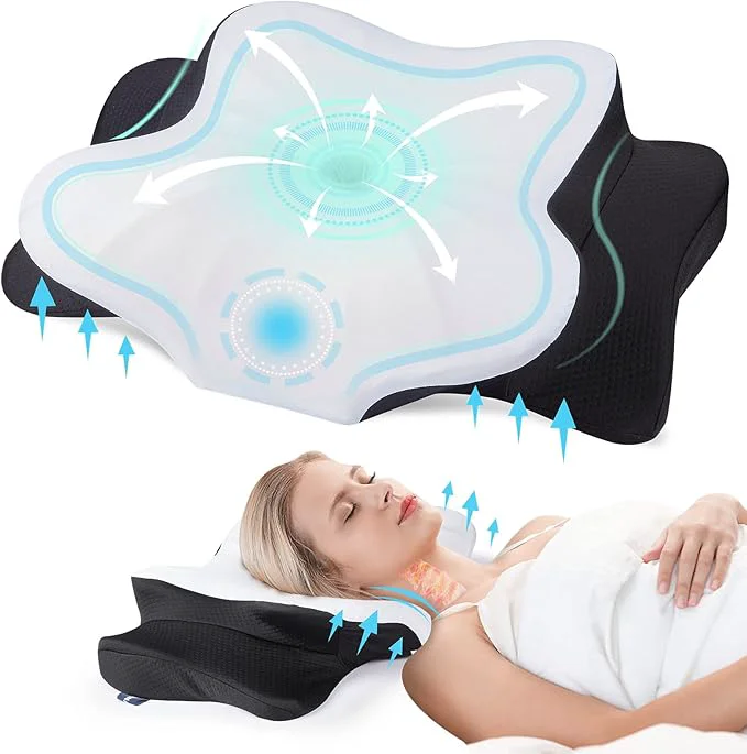 Consistent DONAMA Cervical Pillow for Neck and Shoulder Pain Relief Cooling Contour Stylish