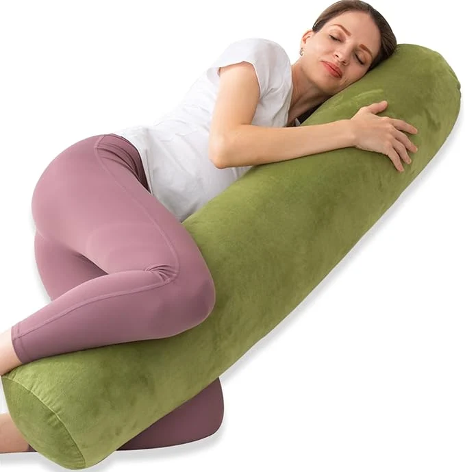 World-Class 1 MIDDLE ONE Bolster Pillow for Bed Long Round Body Pillow for Adults Secure