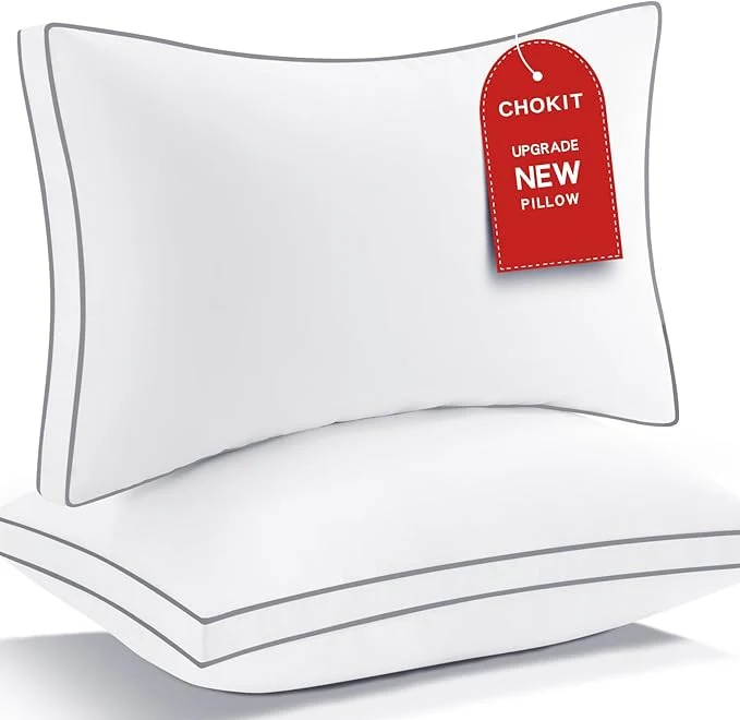 Stylish Premium Pillows King Size Set of 2 Fluffy and Supportive 7D Down Sustainable