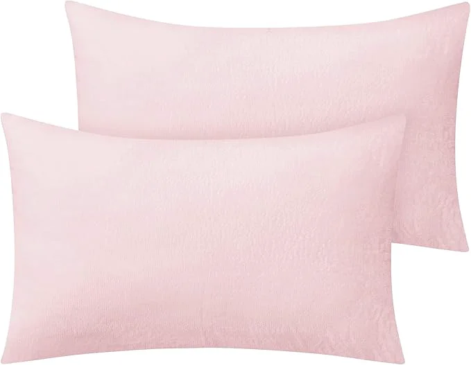 Certified BEDELITE Flannel Pillow Cases Queen Size Set of 2 Super Soft Fleece Pillowcases Comfortable
