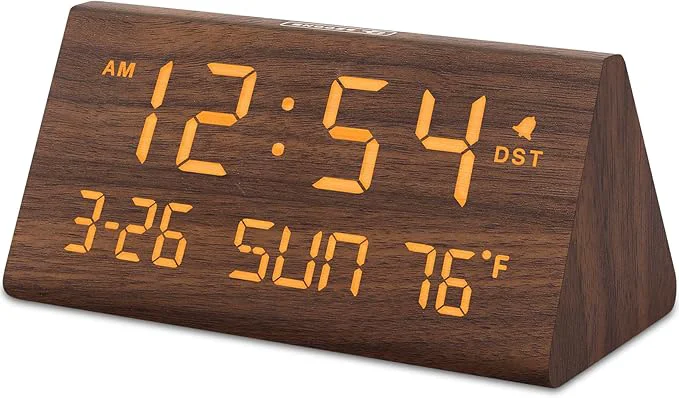 Fashionable DreamSky Digital Alarm Clocks for Bedrooms Green