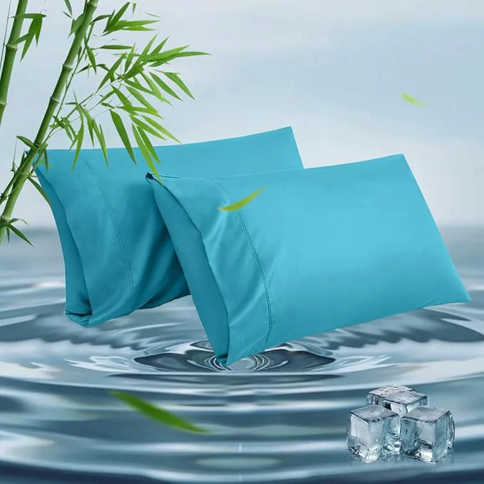 Refined Queen Pillowcases Cooling Viscose from Bamboo Pillow Covers Breathable