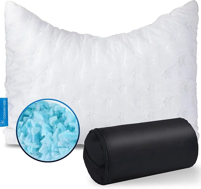 Reusable KUCEY Cooling Side Sleeper Pillow Natural