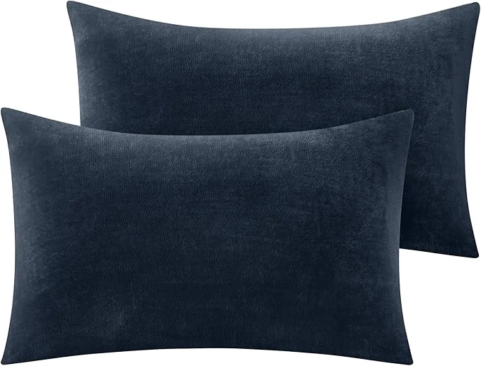 Organic BEDELITE Flannel Pillowcases Standard Set of 2 Super Soft Fleece Pillow Case High-End
