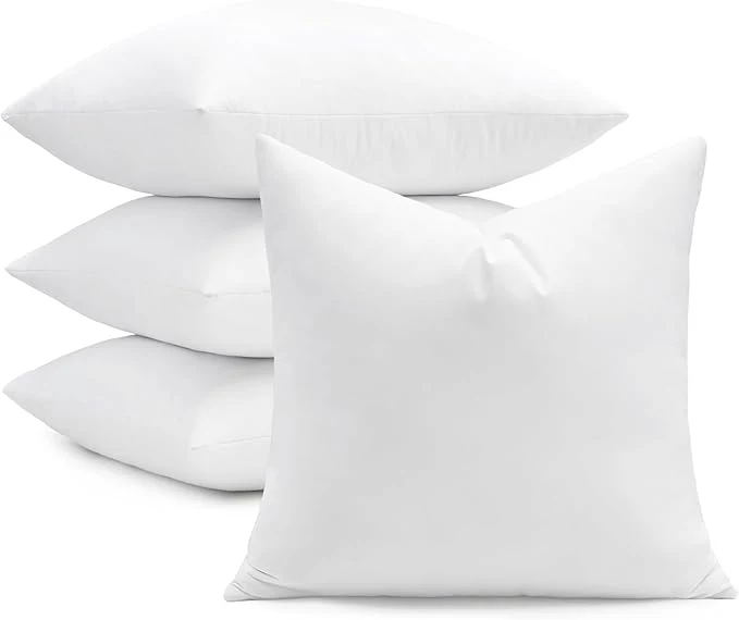 Detailed puredown® 16×16 Feather Down Pillow Inserts 4 Pack Throw Pillow Inserts Eco-Friendly