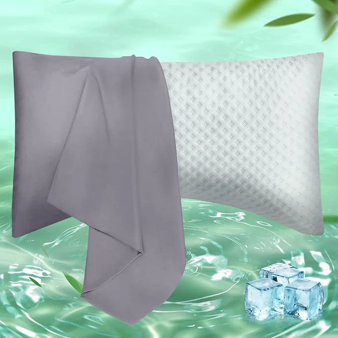 Advanced Curved Pillow Case Queen Size Side Sleeper Pillow Cases Cover Cooling Rayon Consistent
