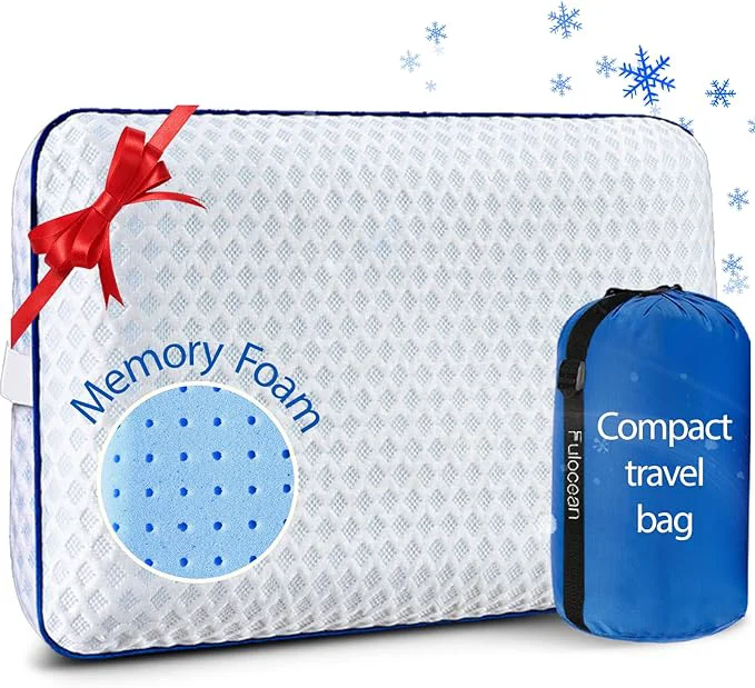 Smooth fulocean Cooling Travel Camping Memory Foam Pillow Long-Lasting