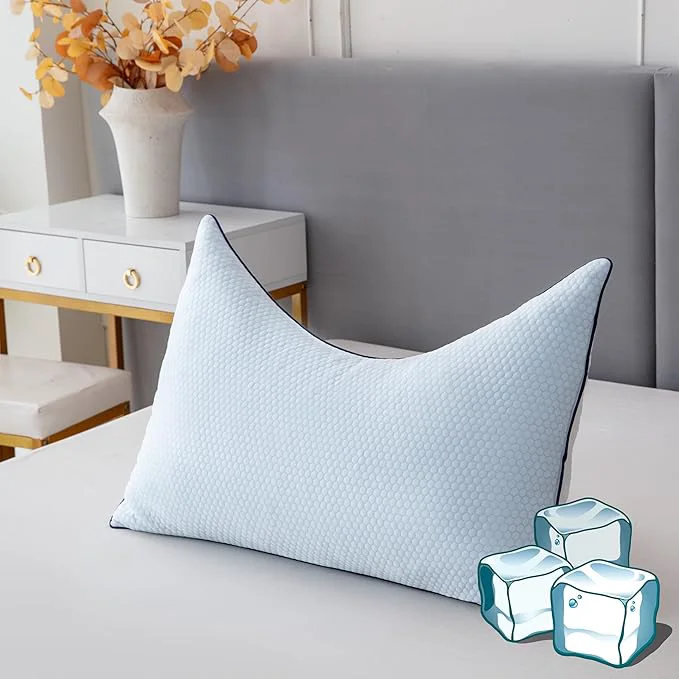 Trendy Cooling Pillow Queen Size Shredded Memory Foam Adjustable Loft Slow Rebound World-Class