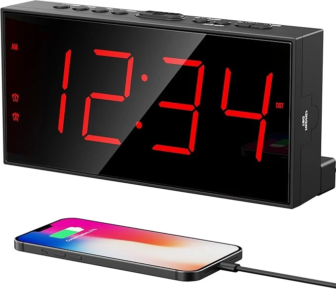 Expertly Made PPLEE Alarm Clock for Bedroom Large Number Digital Clock Enhanced