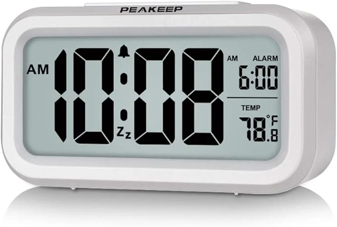 Dependable Peakeep Night Light Digital Alarm Clock Battery Operated Reusable