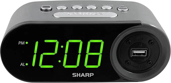 Contemporary Sharp Digital Easy to Read Alarm Clock Reusable