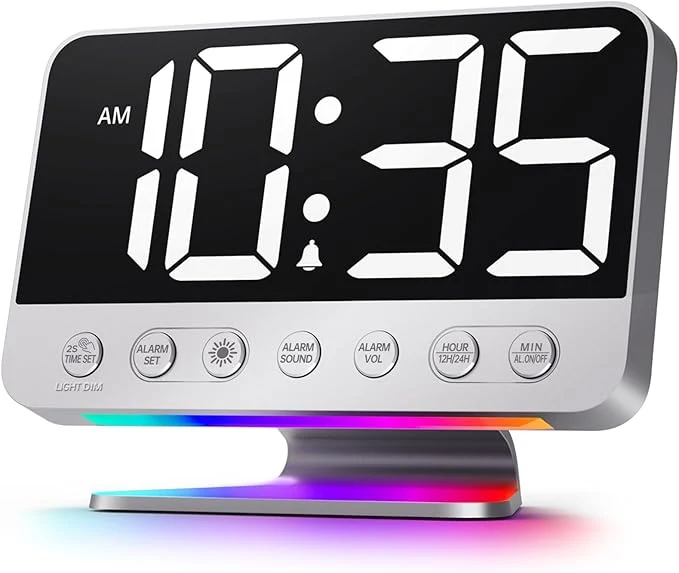 Effective Odokee Digital Alarm Clocks for Bedrooms Large Bold Number 5 Brightness Dimmer Modern