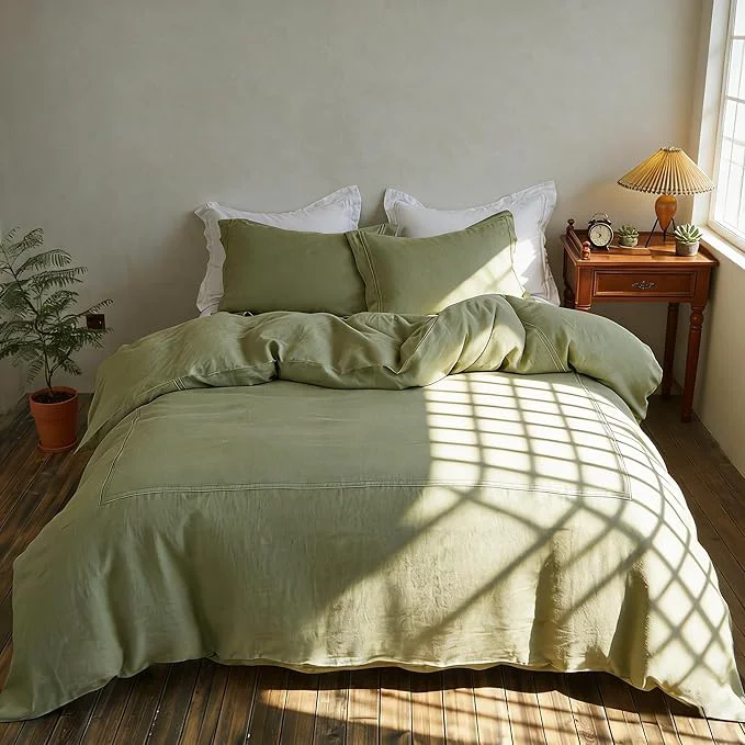 Sustainable Simple Opulence Washed Linen Duvet Cover Set 78 x86 Next-Generation