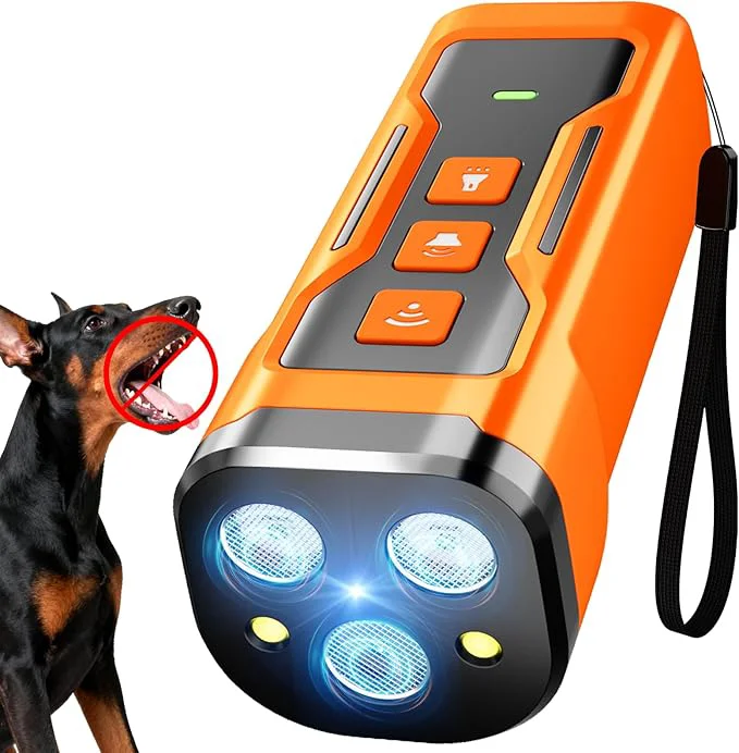 Lightweight Dog Bark Deterrent Devices 6 Modes 3X Ultrasonic Anti Barking Device Soft