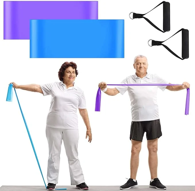 User-Friendly 2 Pcs Resistance Band with Handles Chair Exercise Equipment Certified