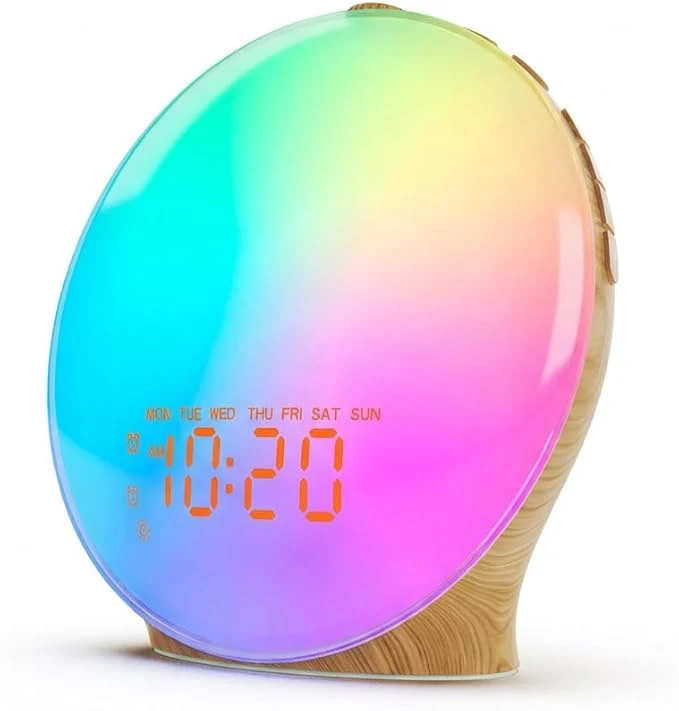 Fine JALL Sunrise Alarm Clock with 25 Soothing Sounds Sunset Lamp 5W Bluetooth Innovative