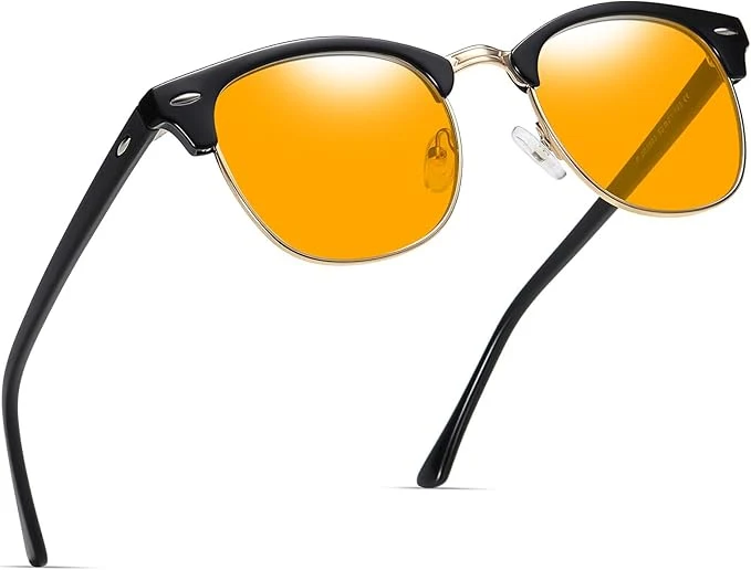 Responsible Blue Light Blocking Glasses Vintage Half Frame UV Clear Lens Anti Eyestrain Classic