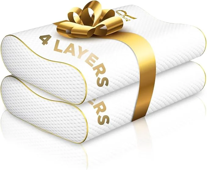 User-Friendly Memory Foam Pillow Cervical Pillow 4-Layer Queen Contour Pillow Side Sleeper Fast