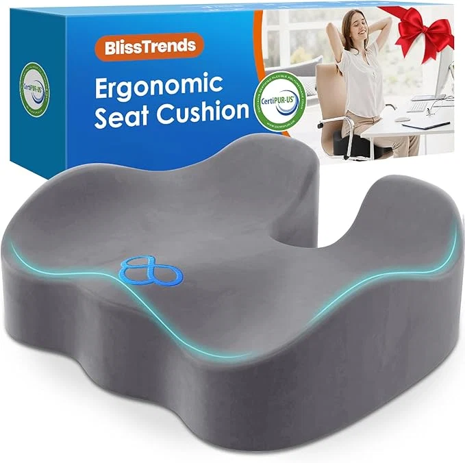 Environmentally Friendly BlissTrends Seat Cushion Thick Memory Foam Cushions User-Friendly