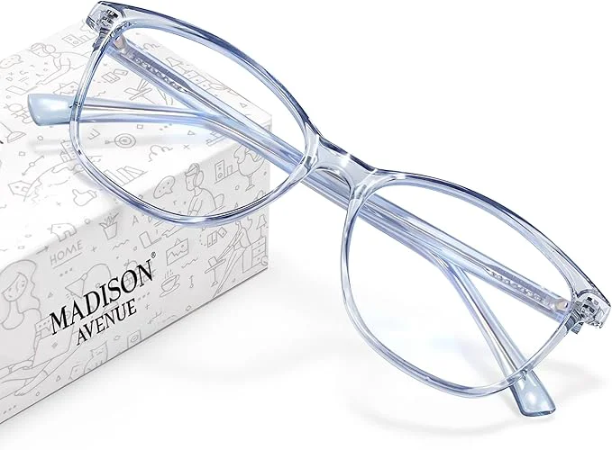 Fine Crafted Madison Avenue Blue Light Blocking Glasses Anti Eyestrain UV Glare Blue Light Enhanced