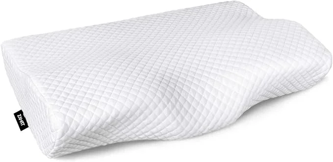 Recyclable ZAMAT Memory Foam Pillow for Neck Pain Relief Adjustable Orthopedic Ergonomic Clean