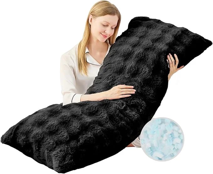 Fine YZ HOME Faux Fur Fluffy Body Pillow Fashionable