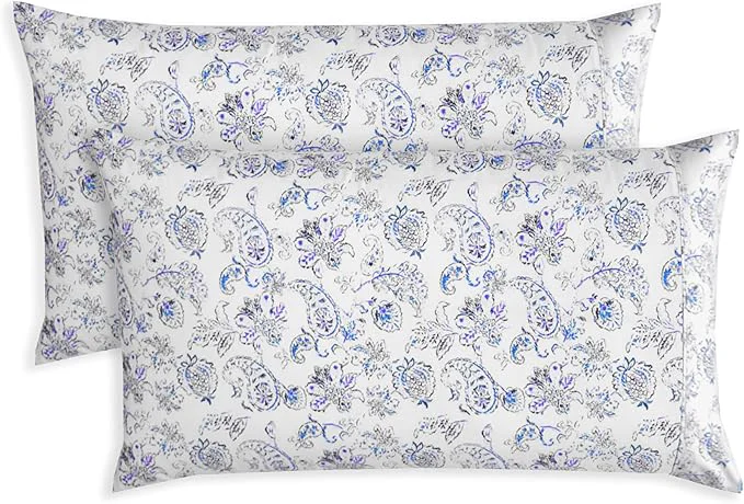 Authentic Elegant Comfort Paisley Pattern Pillowcase 1500 Premium Hotel Quality Efficient