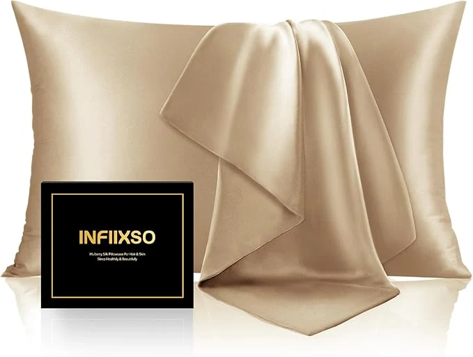 Exceptional INFIIXSO Mulberry Silk Pillow Case King Size Silk Pillowcase Fine Crafted