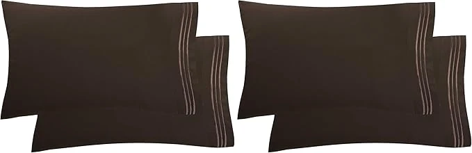 Durable Elegant Comfort Luxury Ultra-Soft 2-Piece Pillowcase Set 1500 Thread Count Fine Crafted