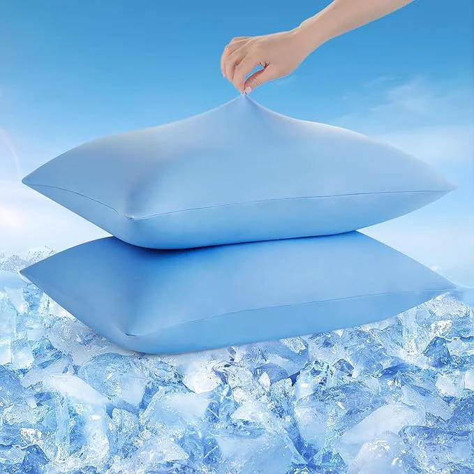 Green Avolare Cooling Pillow Cases Queen Size Set of 2 Arc-Chill 3.0 Cool Pillowcases Fine Crafted
